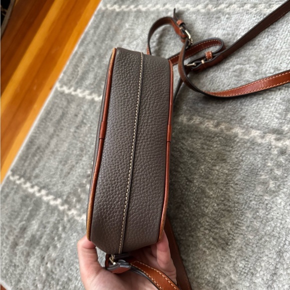 Dooney & Bourke Charcoal and Brown Leather Crossbody - Picture 7 of 8